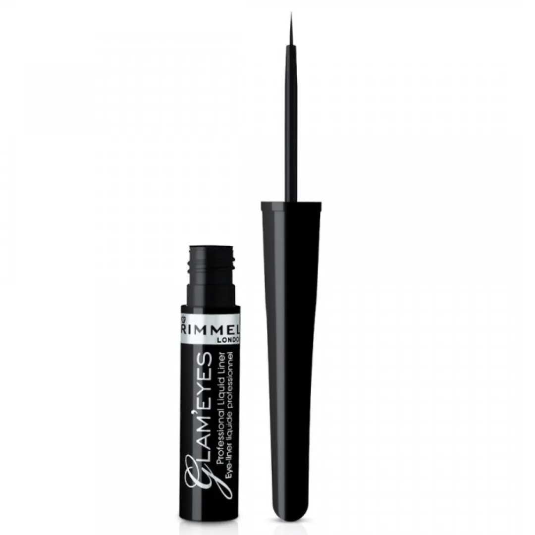 1 RIMMEL Glam'Eyes Crayon Liquide - 001 - Black Glamour - Noir