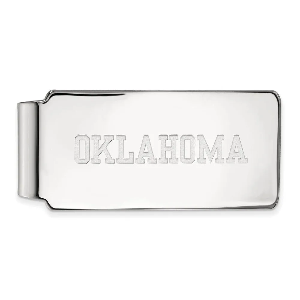 14k White Gold U of Oklahoma Money Clip