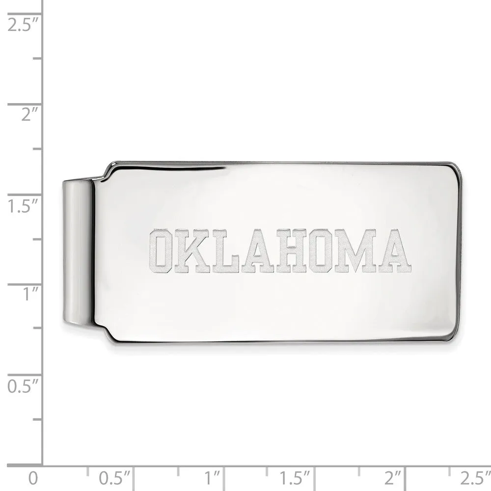 14k White Gold U of Oklahoma Money Clip