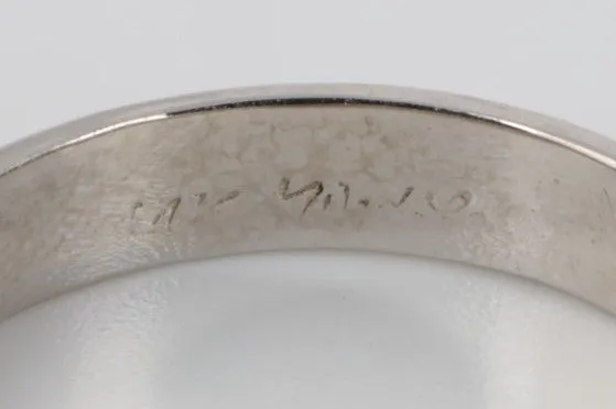 14k White Gold Wedding Band Size 10.5 (4.90g.)