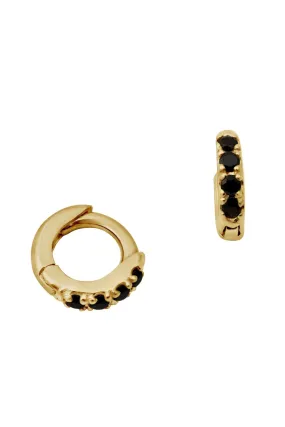 16g Black Cz Or Genuine Diamond Round Tragus Cartilage Ear Piercing Earring Clicker Hoop Ring-14K 18K Solid Gold