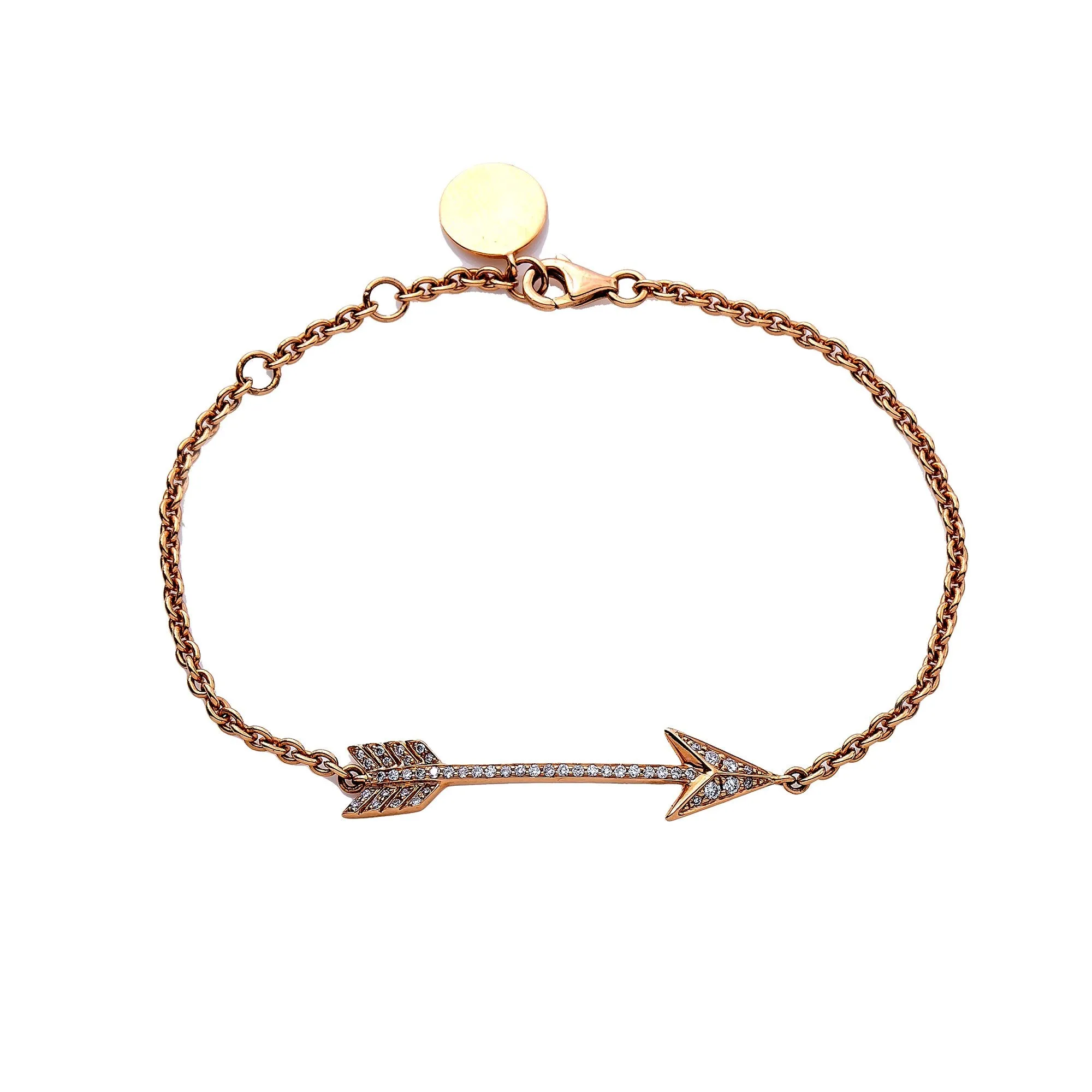 18K Rose Gold Arrow Shaped  Women Bracelet