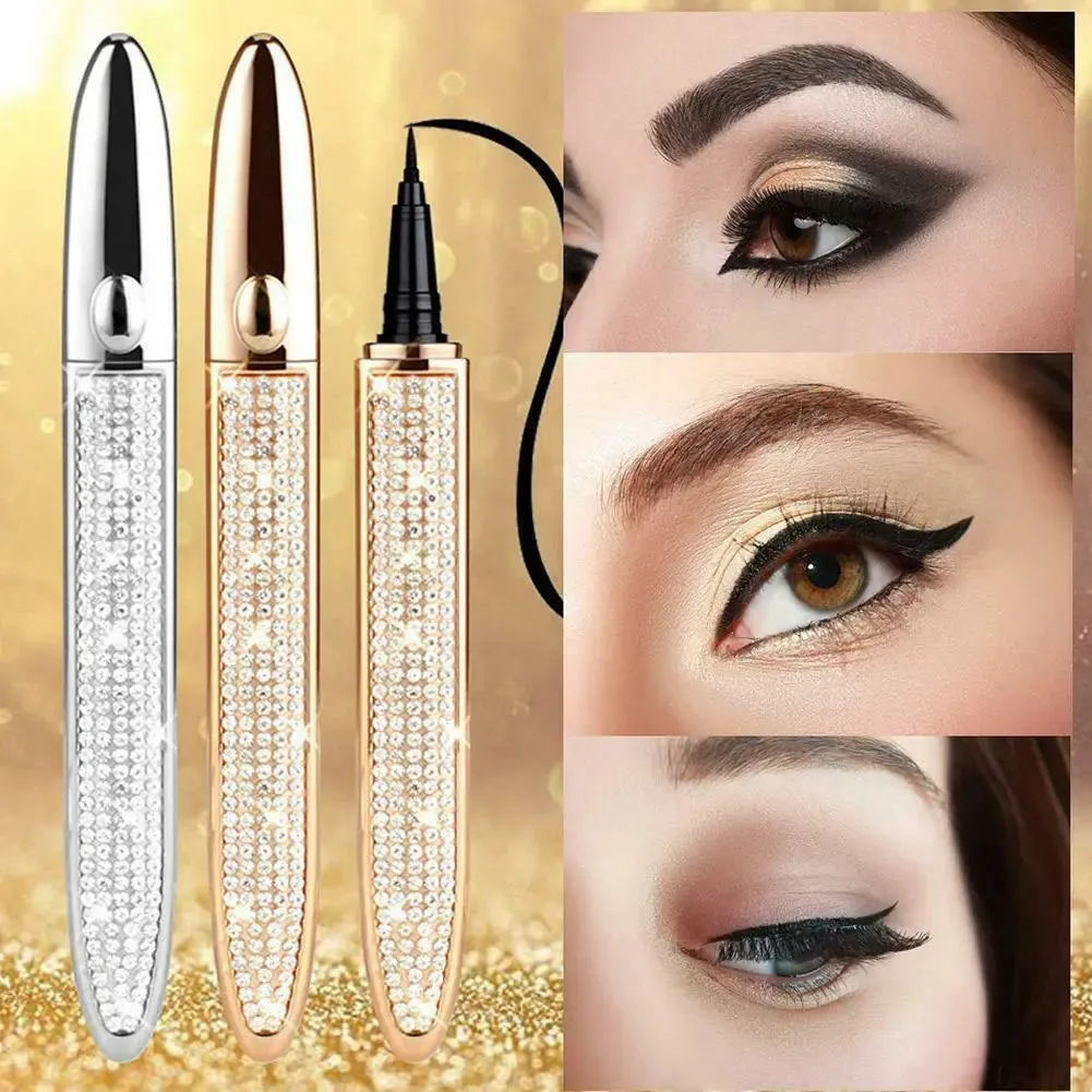 2 In 1 Self Adhesive Eyelashes Eyeliner Pencil Long Lasting