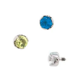 2.5mm Prong-Set Brilliant-Cut Threaded End