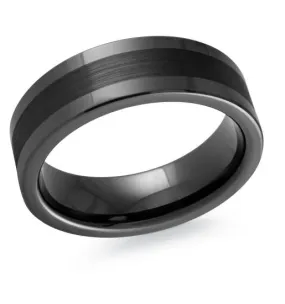 7mm black tungsten band