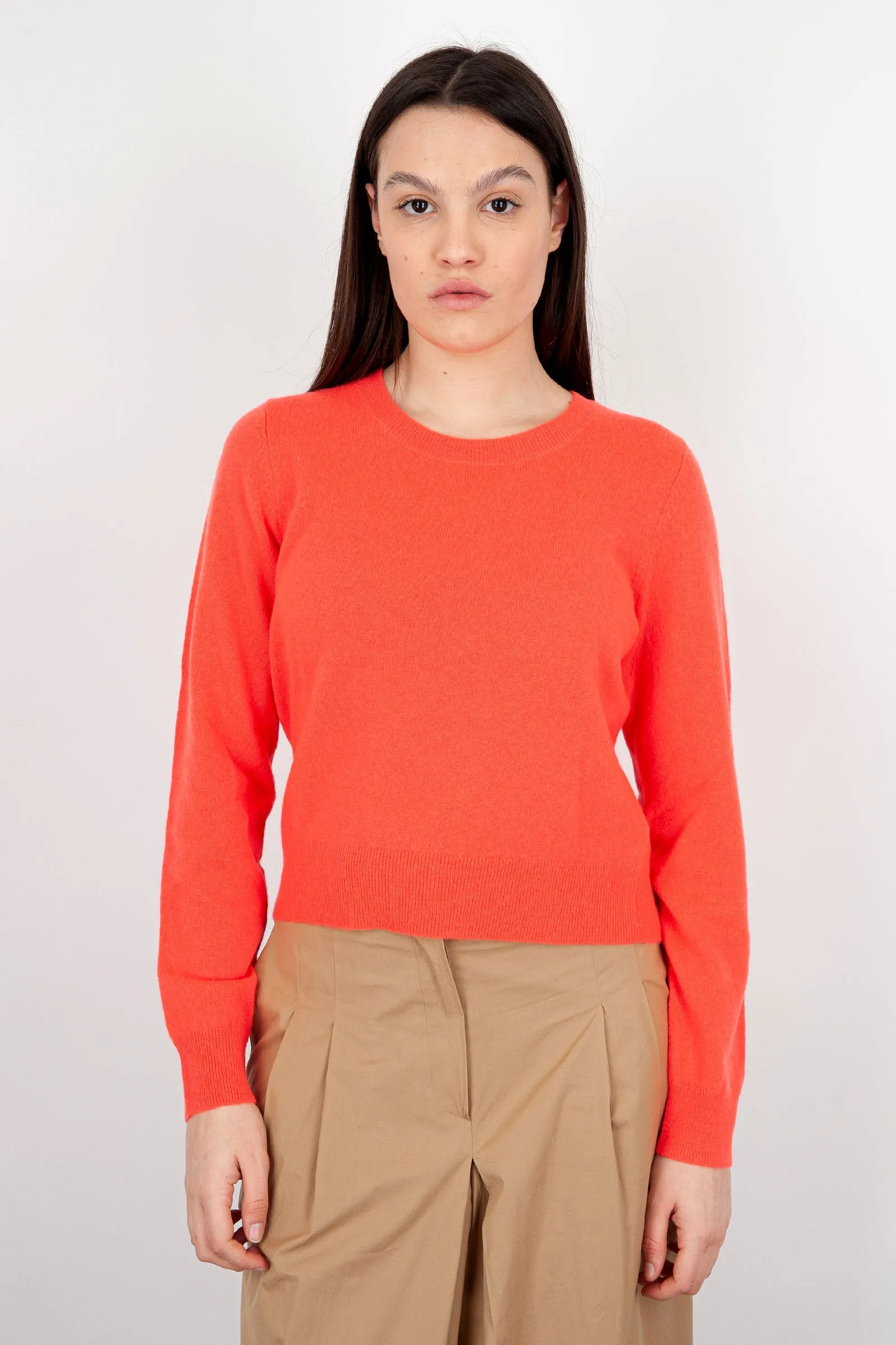 Absolut Cashmere Maglia Girocollo Carlie Lana Corallo