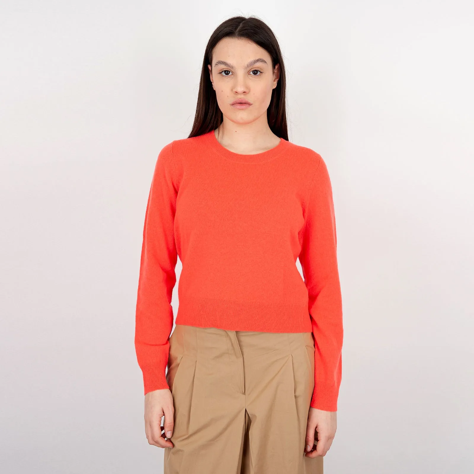 Absolut Cashmere Maglia Girocollo Carlie Lana Corallo