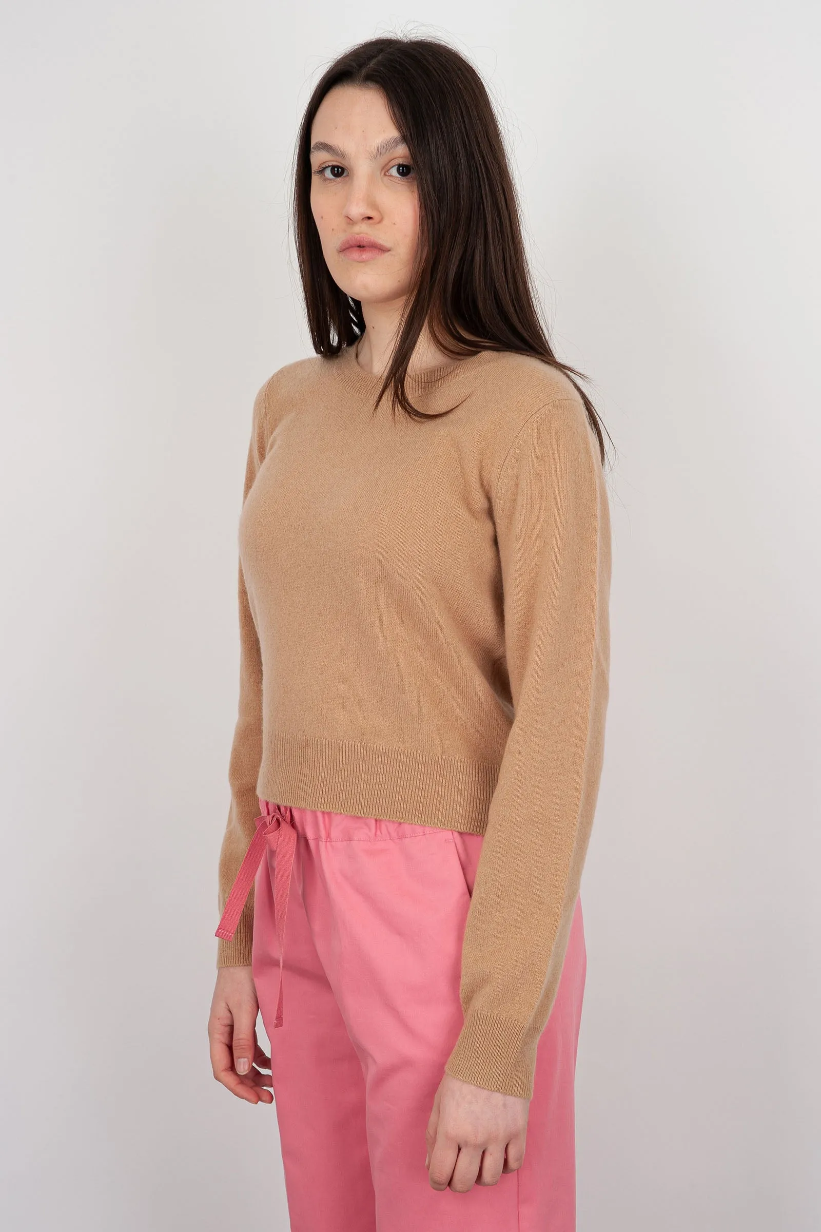 Absolut Cashmere Maglia Girocollo Carlie Lana Sabbia