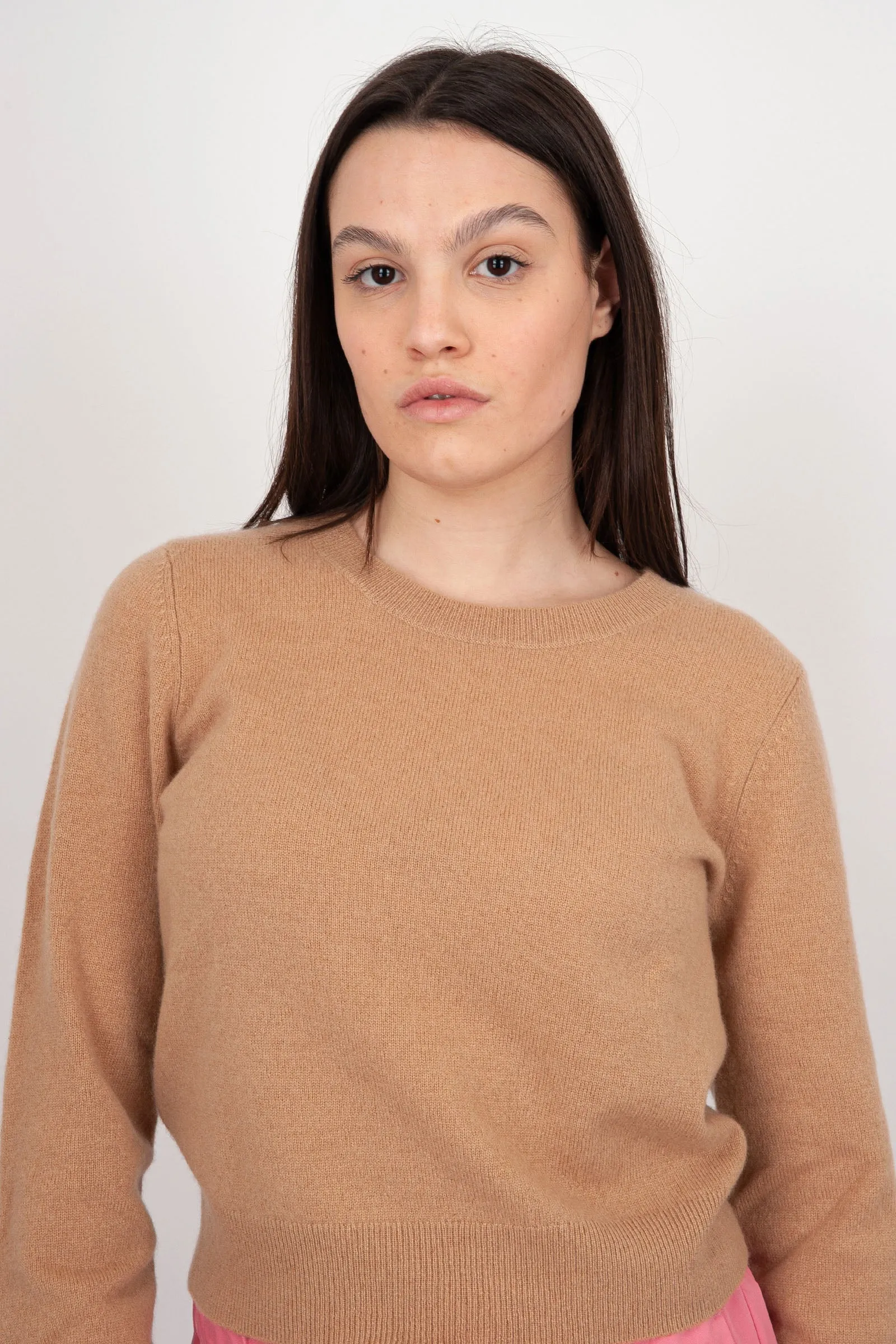 Absolut Cashmere Maglia Girocollo Carlie Lana Sabbia