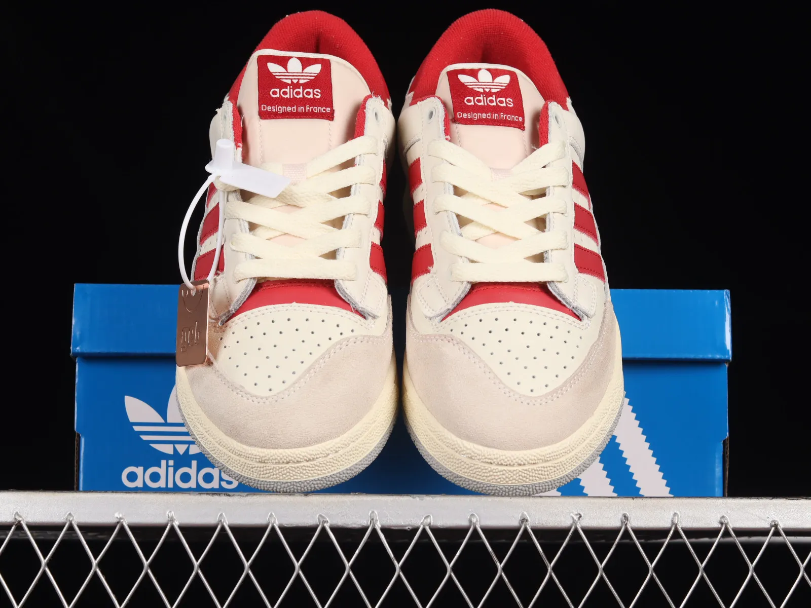 Adidas Centennial 85 Low Cream Red Light Grey HQ6278