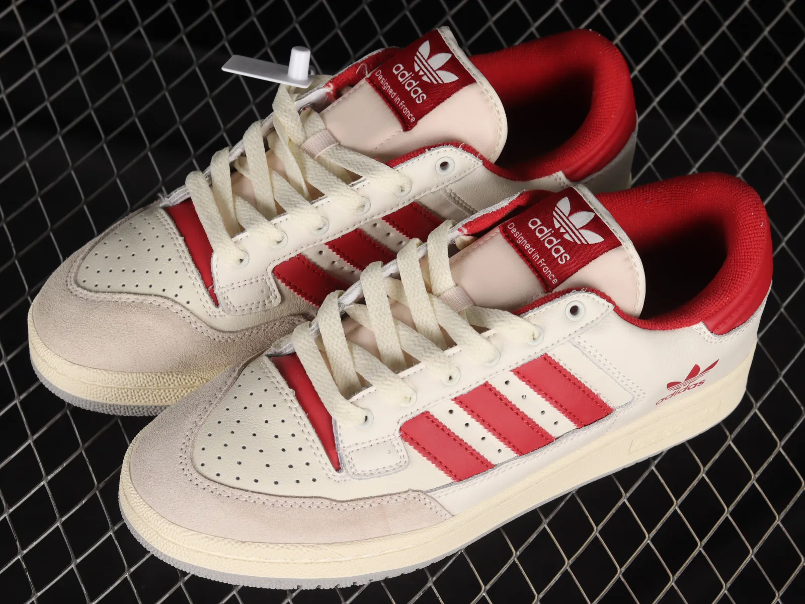 Adidas Centennial 85 Low Cream Red Light Grey HQ6278