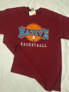 Adult Basketball Tee, Maroon