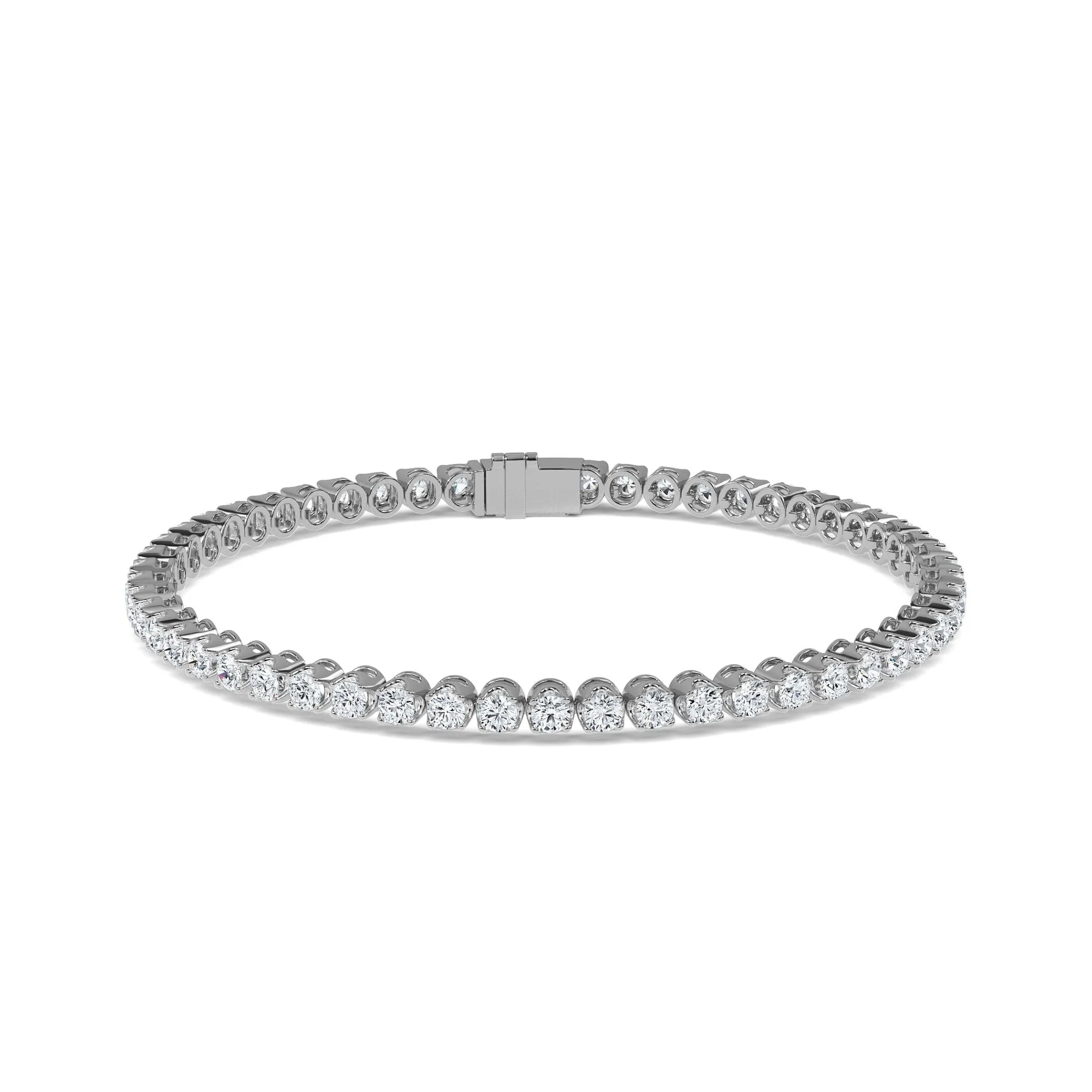 AUTRE - 14k White Gold 3.00ct Lab Grown Diamond Rounds Tennis Bracelet