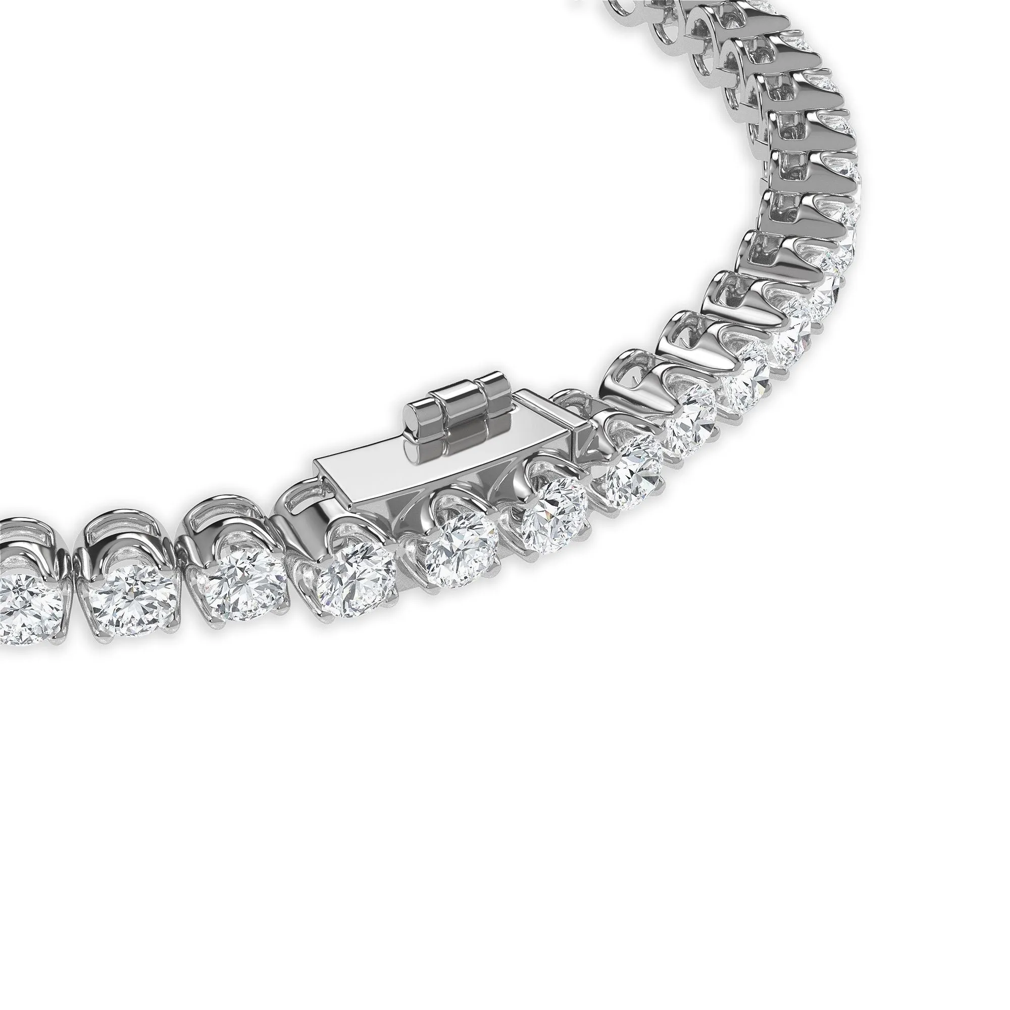 AUTRE - 14k White Gold 3.00ct Lab Grown Diamond Rounds Tennis Bracelet