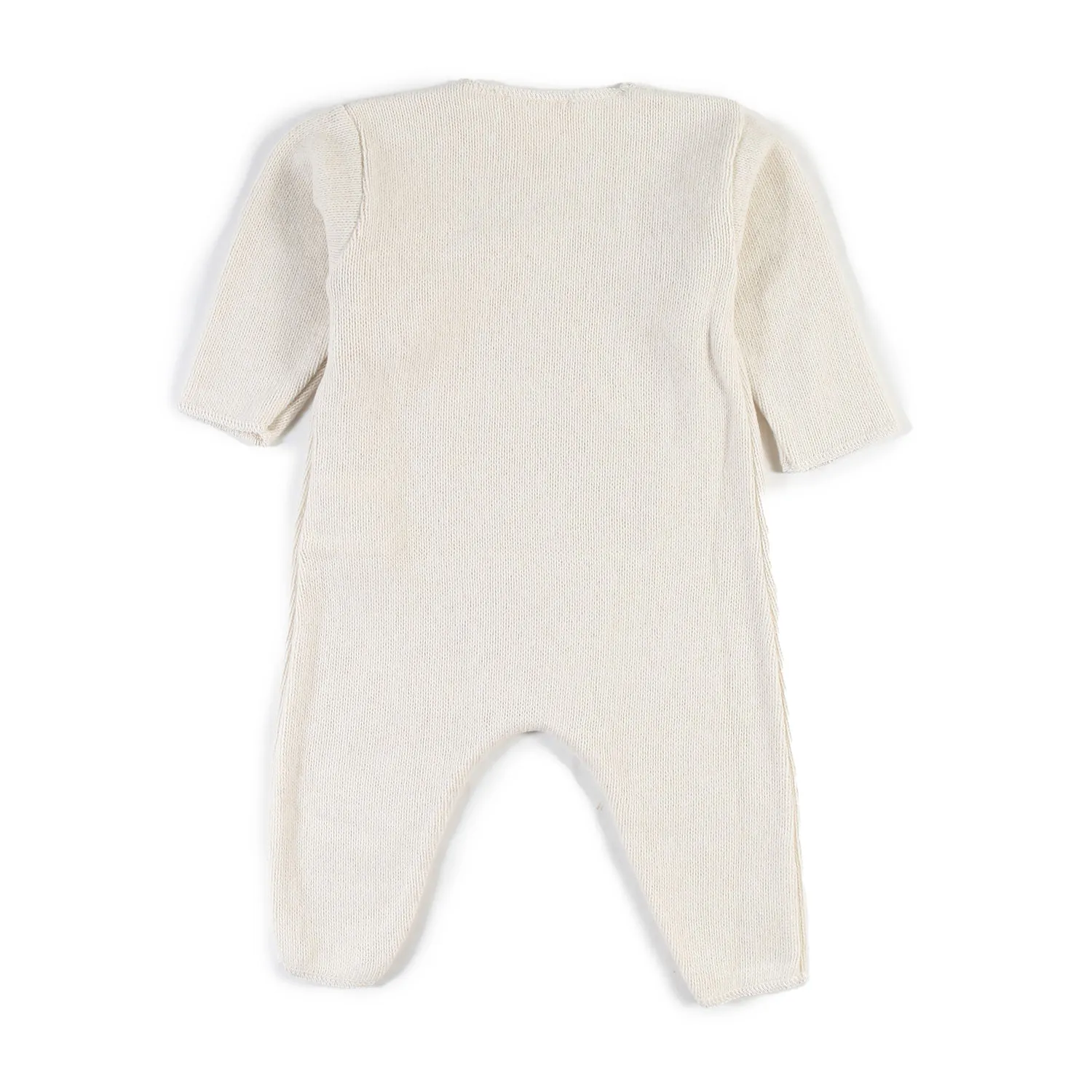 Babe & Tess Babe And Tess Unisex Cream Knit Onesie For Babies