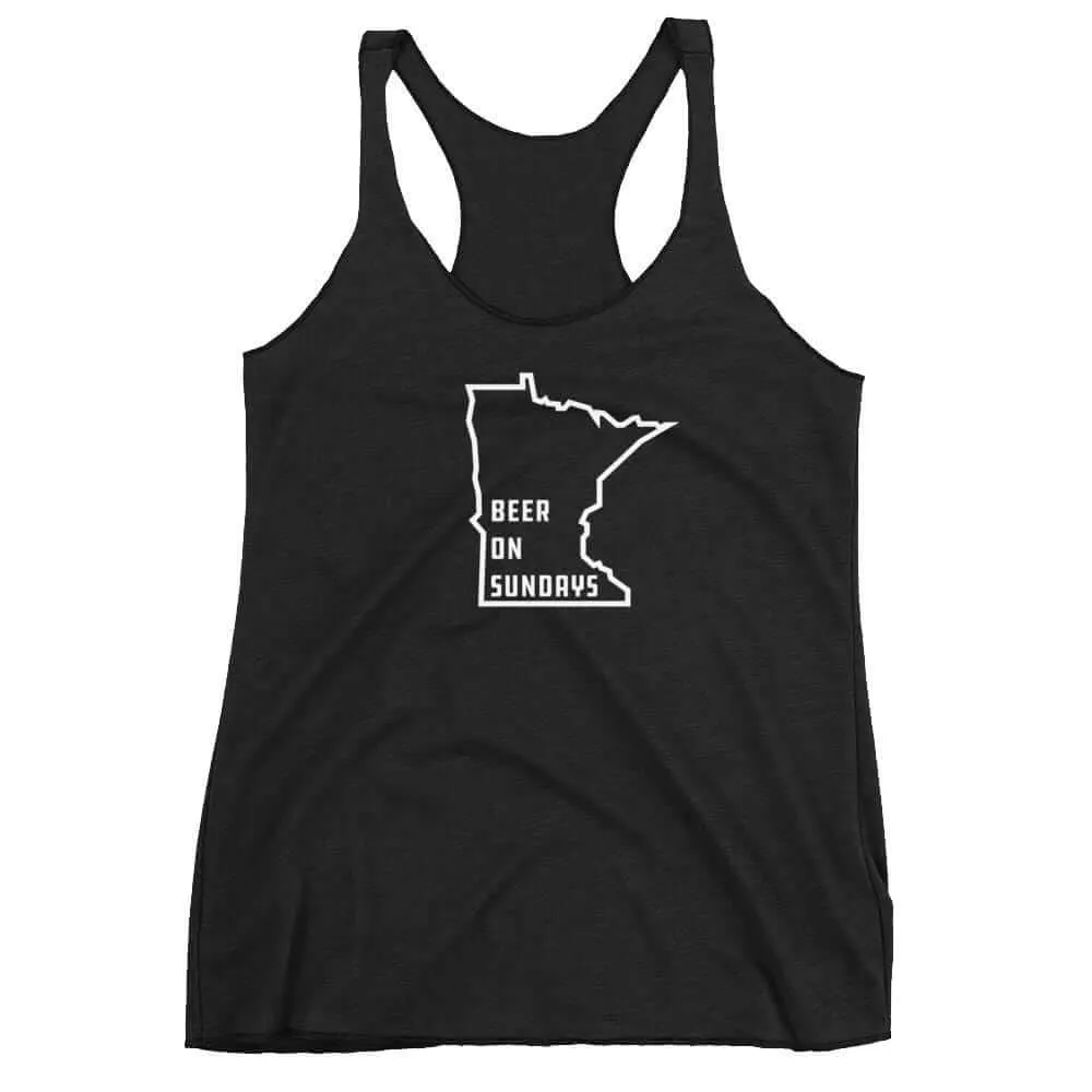 Beer on Sundays Minnesota Vikings Fan Women's Tank Top