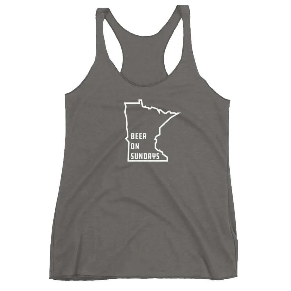 Beer on Sundays Minnesota Vikings Fan Women's Tank Top