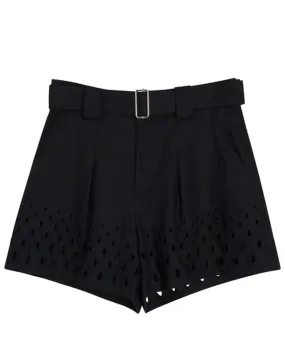 Black Eyelet Kali Short