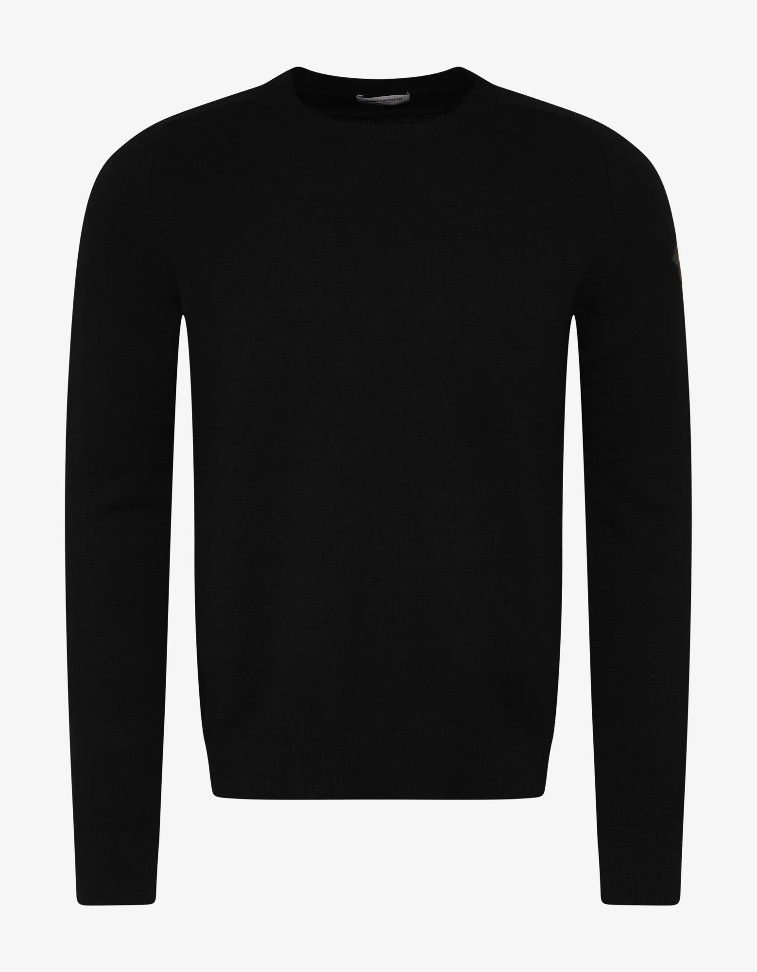 Black Logo Patch Cashmere Sweater