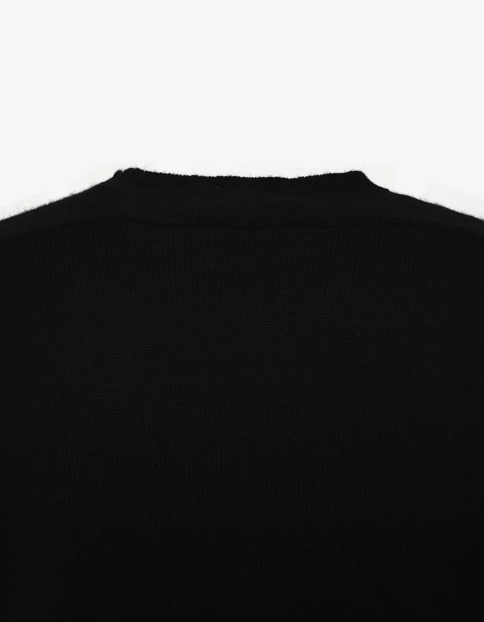 Black Logo Patch Cashmere Sweater