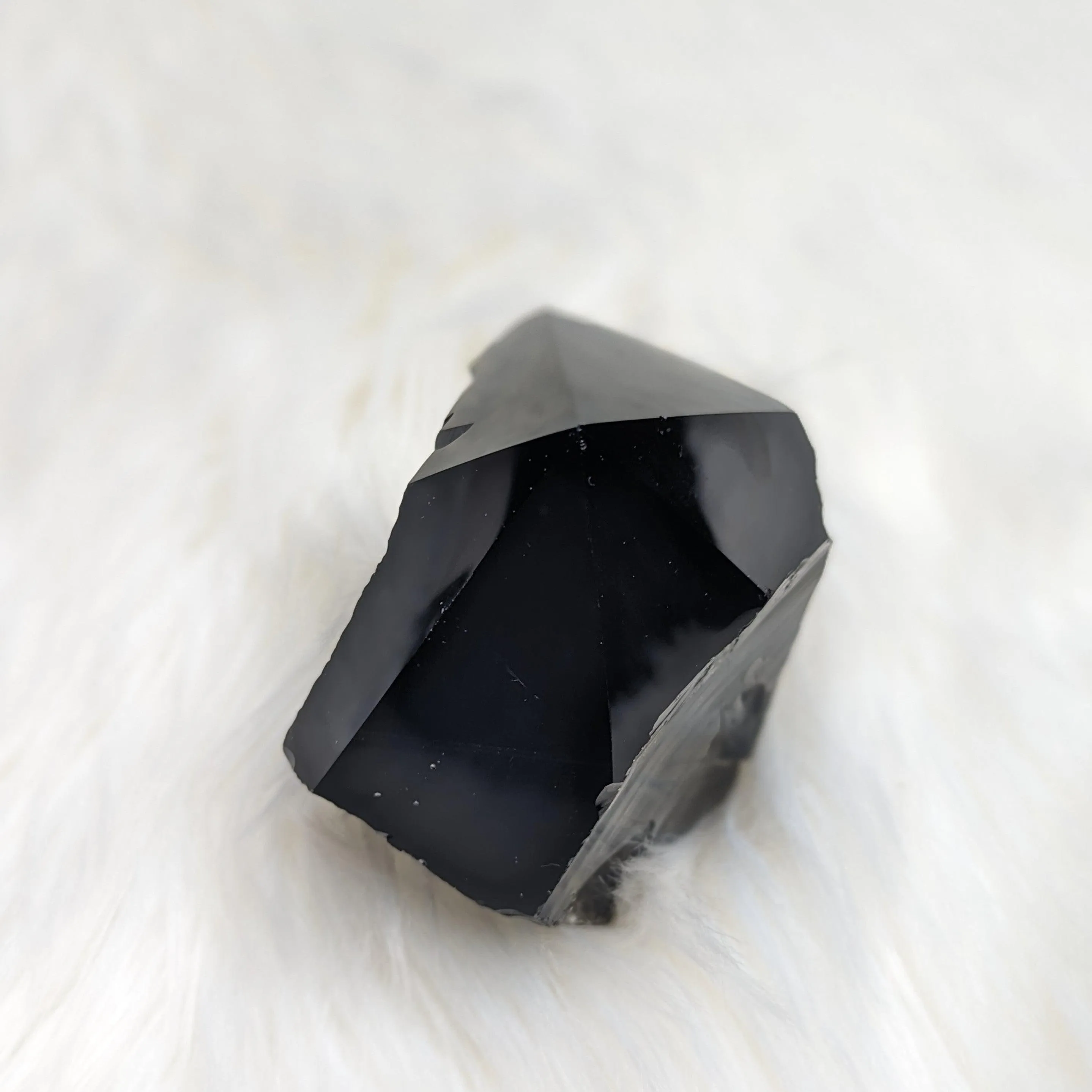 Black Obsidian Polished Point #3~ 6 Sides