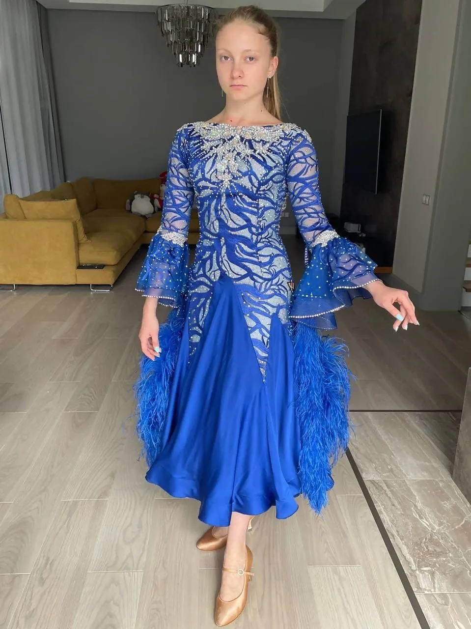 Blue Ballroom Dress For Junior 2