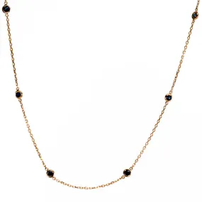 Blue Sapphire by the Inch Necklace