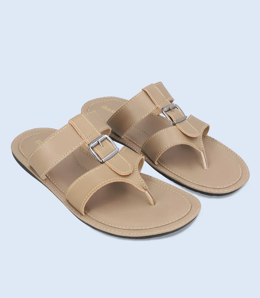 BM5465-BEIGE-Men Chappal