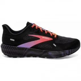 BROOKS LAUNCH 9 BLACK/CORAL/PURPLE FOR WOMEN'S