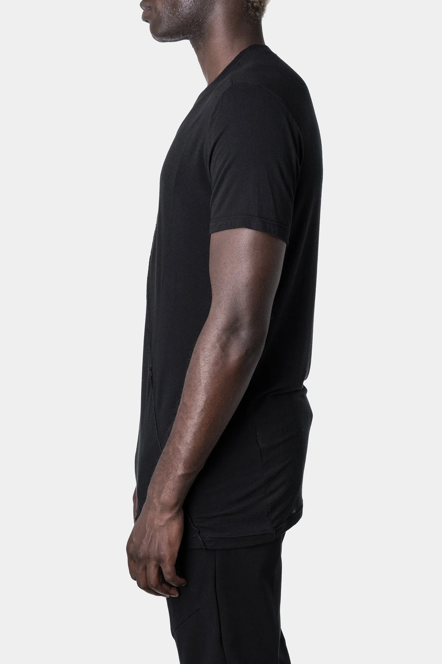 Cashmere blend piped crewneck T-Shirt