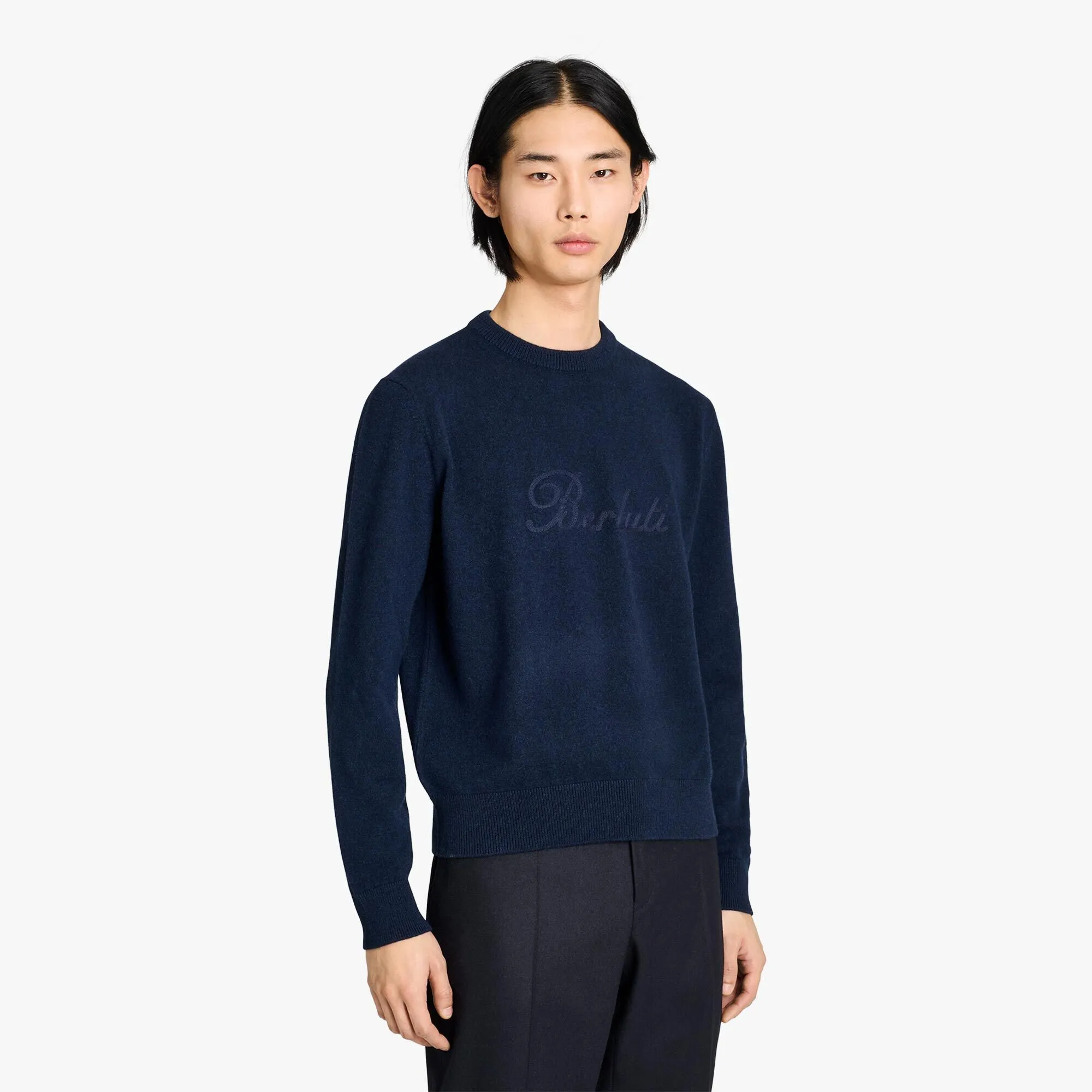 Cashmere Sweater With Thabor Embroidery