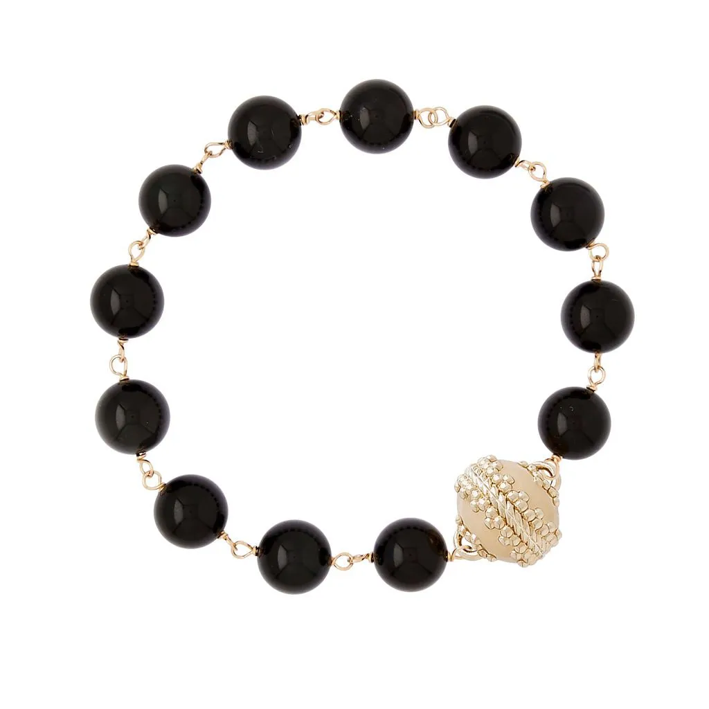 Caspian Victoire Black Obsidian 10mm Bracelet