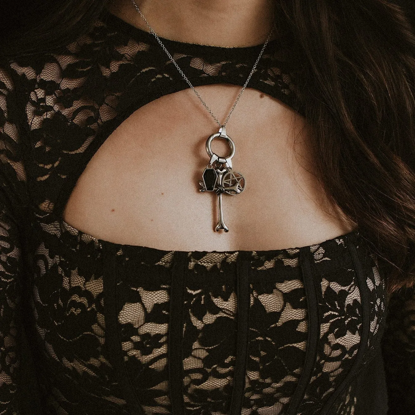 Charm Coven Crypt Black Coffin Charm