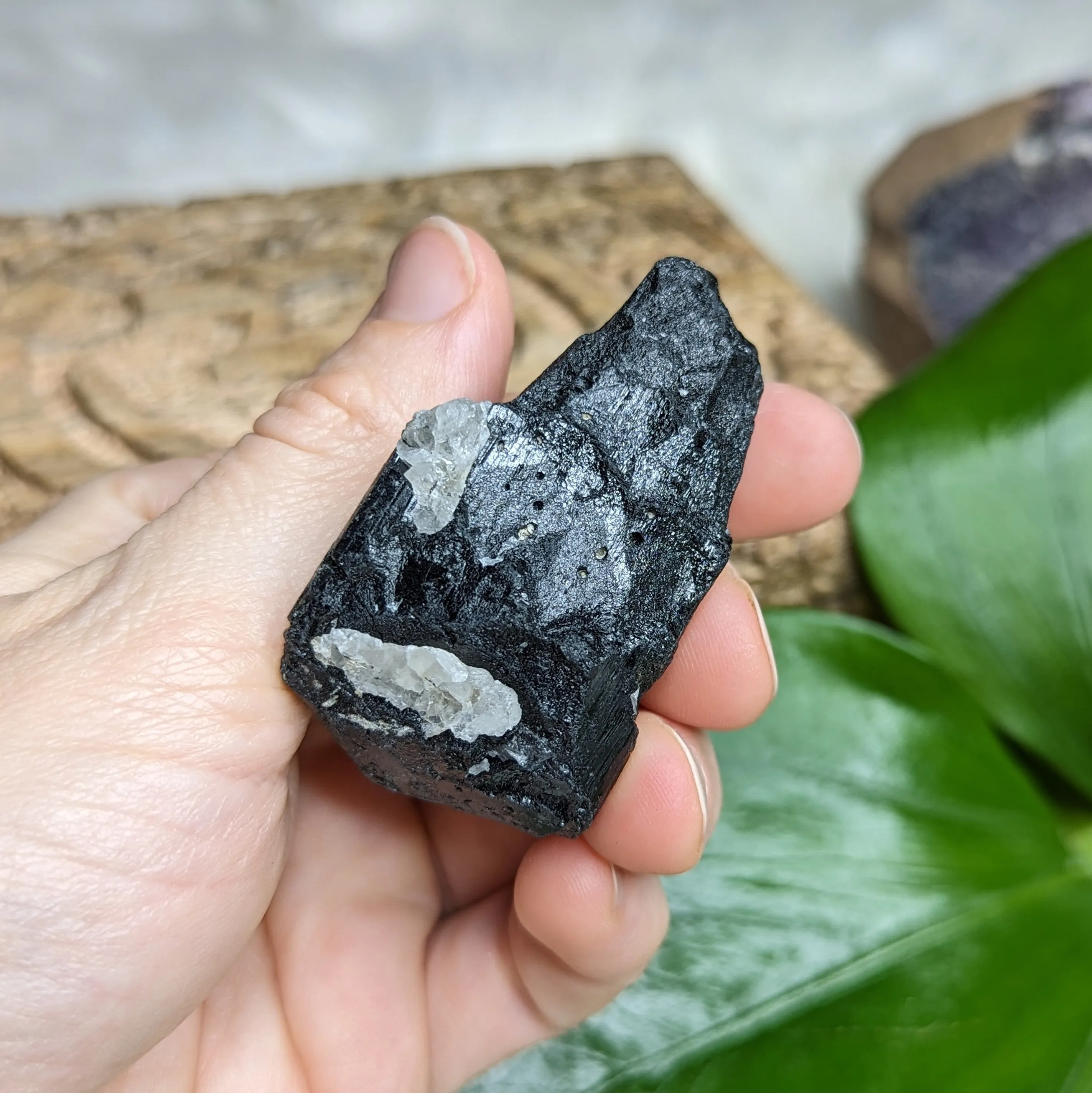 Chunky AA Black Tourmaline Natural Specimen~ Gemmy Protective Pocket Stone