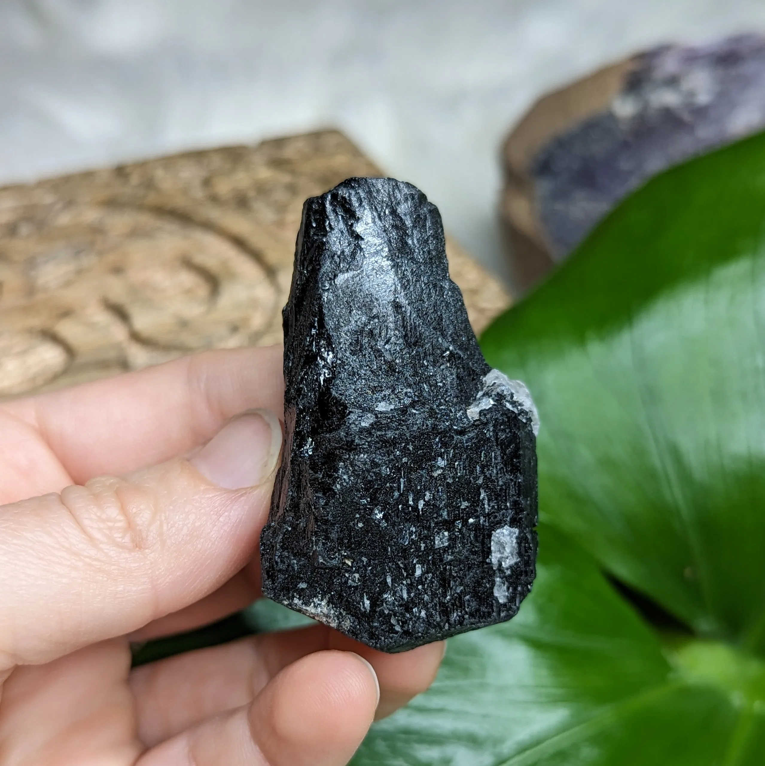 Chunky AA Black Tourmaline Natural Specimen~ Gemmy Protective Pocket Stone