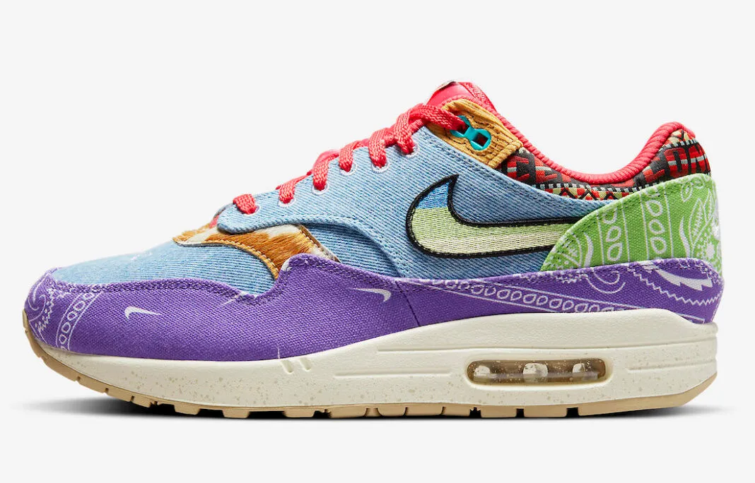 Concepts x Nike Air Max 1 Paisley Wild Violet Multi-Color Sail DN1803-500