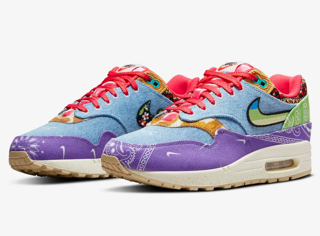 Concepts x Nike Air Max 1 Paisley Wild Violet Multi-Color Sail DN1803-500