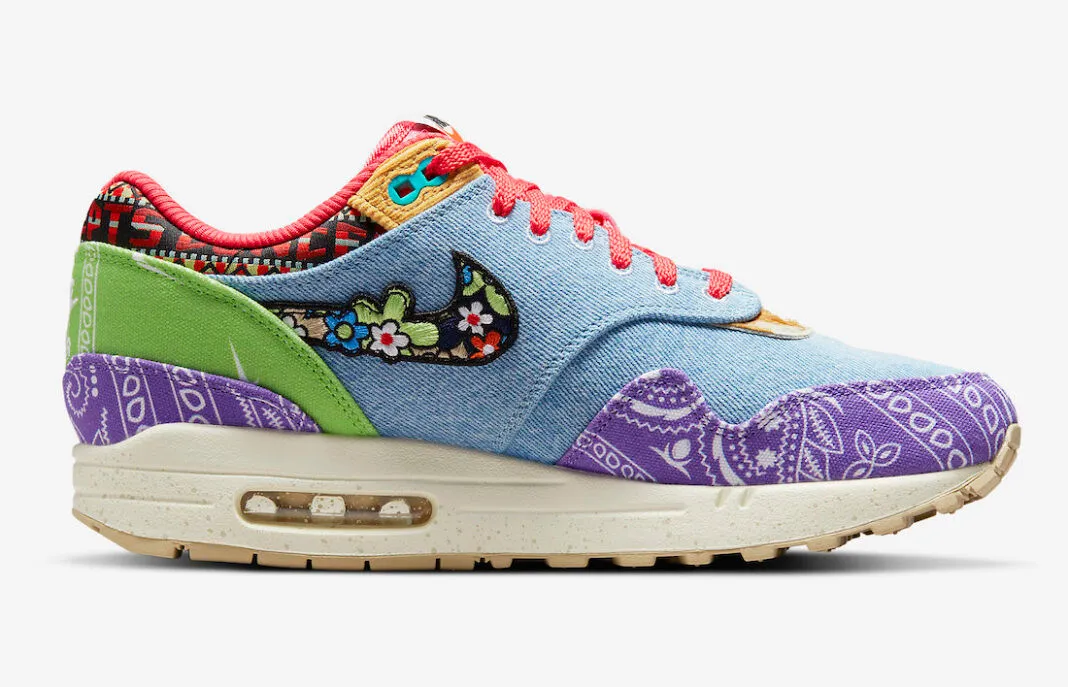 Concepts x Nike Air Max 1 Paisley Wild Violet Multi-Color Sail DN1803-500