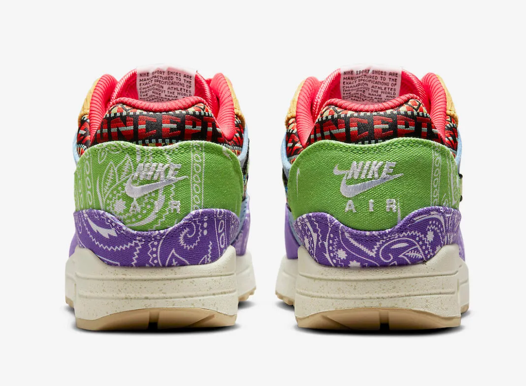 Concepts x Nike Air Max 1 Paisley Wild Violet Multi-Color Sail DN1803-500