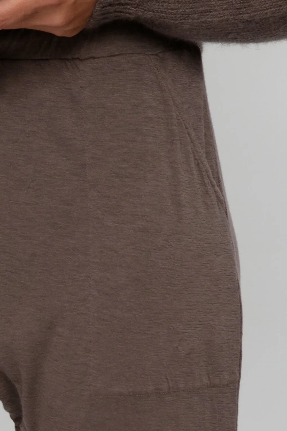 Cool Cashmere Jersey Jogger in Choco