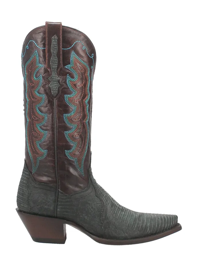 Dan Post DP3007 Womens Drifter Lizard Boots Turquoise