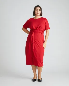 Delilah Liquid Jersey Dress - New York Red