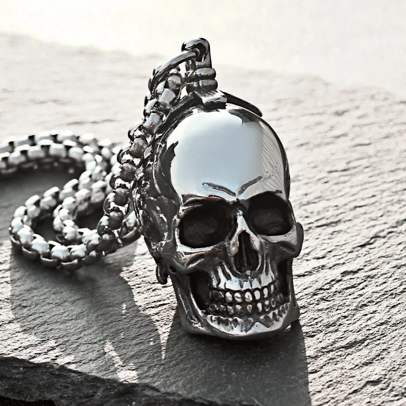 Deluxe Stainless Steel Skull Necklace