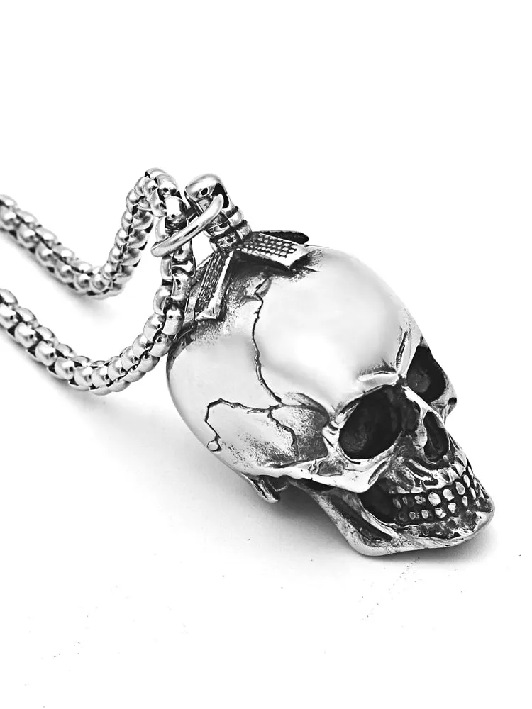 Deluxe Stainless Steel Skull Necklace