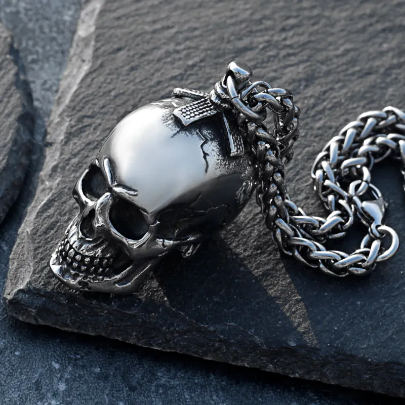 Deluxe Stainless Steel Skull Necklace