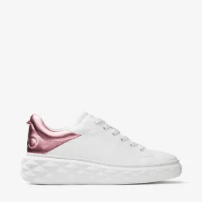 Diamond Maxi/f Ii White Nappa Leather Trainers