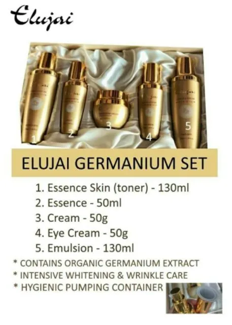 Elujai Germanium Skin 5 Set Moisturizing Dry Skincare Beauty Cosmetics Moisture Anti Wrinkles