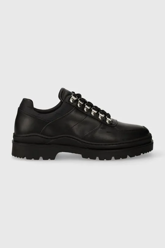 Filling Pieces leather shoes Mountain Trail men's black color 64328991847