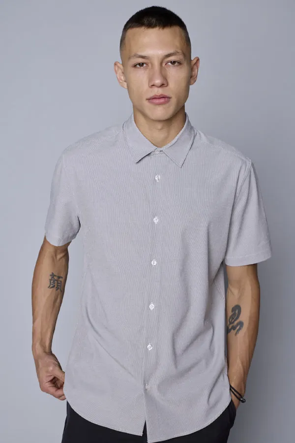 Hedge Stretch Short Sleeve Button Up