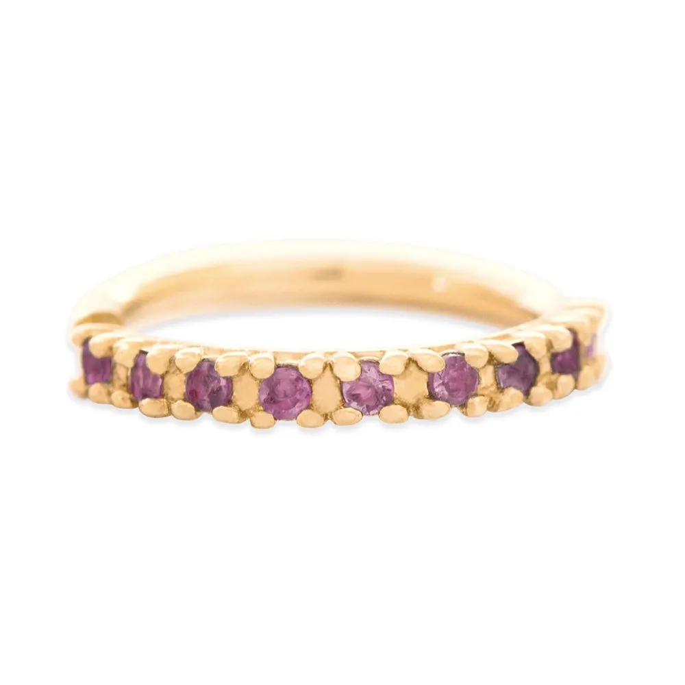 Hera Continuous Ring in Gold with Gemstones